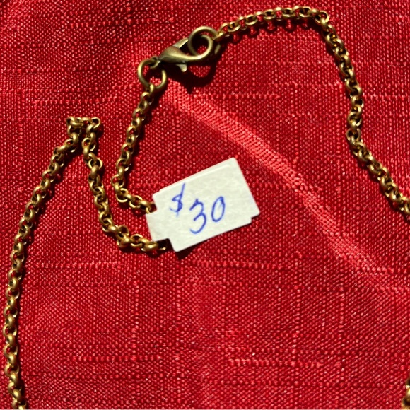 Swarovski 18” Antique Gold Necklace - Handmade - Picture 9 of 10